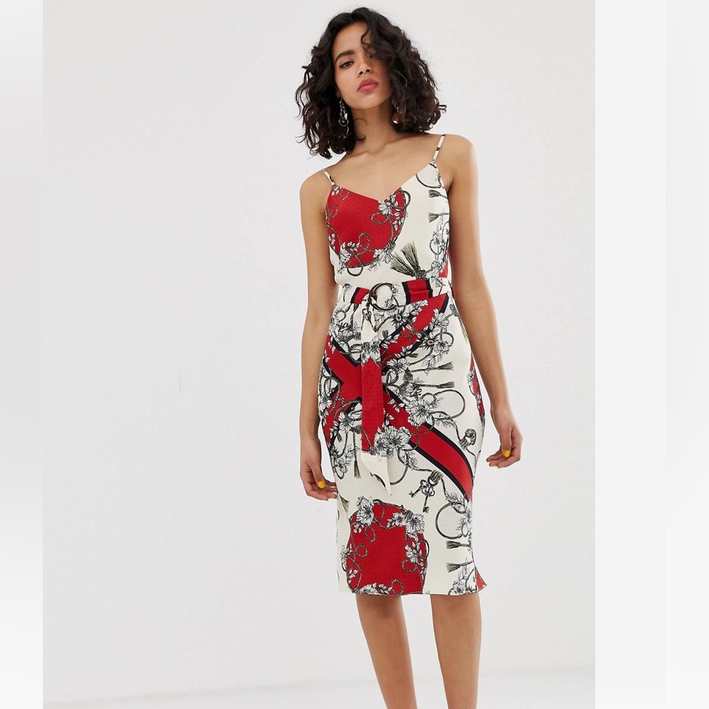 River island cami dress in scarf print